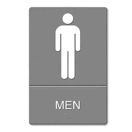 Us Stamp & Sign US Stamp 4817 ADA Restroom Sign Men Symbol with Tactile Graphic Molded Plastic 6 x 9, 4817 4817